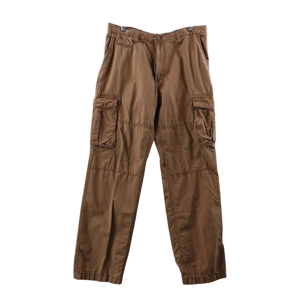 Old Navy Surplus Company Mens Cargo Pants Khaki Tan 36x34 Cotton Utility Y2K